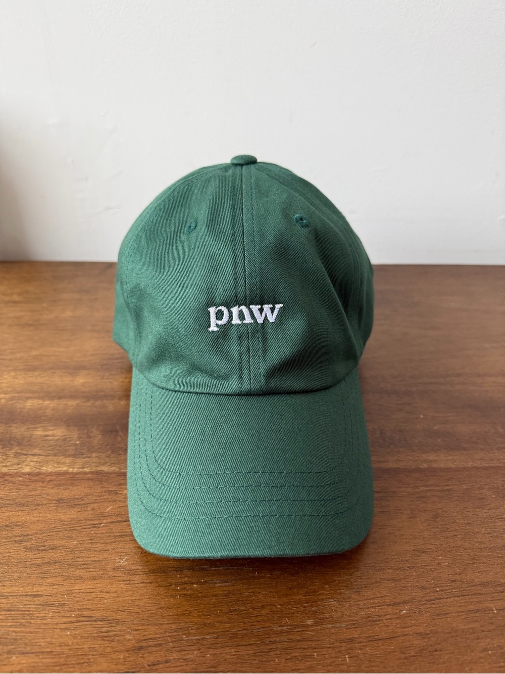 pnw Embroidered Dark Green Baseball Cap